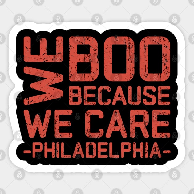 We boo because we care Sticker by Kahfirabu